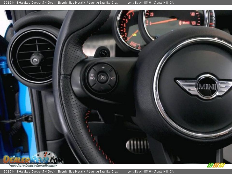 2016 Mini Hardtop Cooper S 4 Door Electric Blue Metallic / Lounge Satellite Gray Photo #13