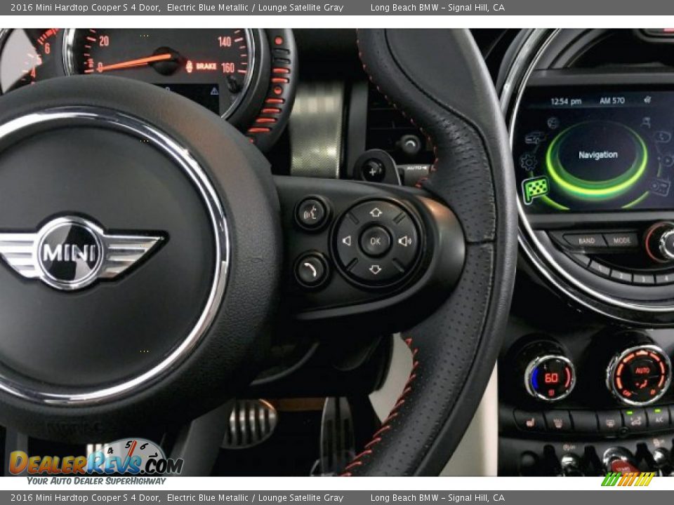 2016 Mini Hardtop Cooper S 4 Door Electric Blue Metallic / Lounge Satellite Gray Photo #14