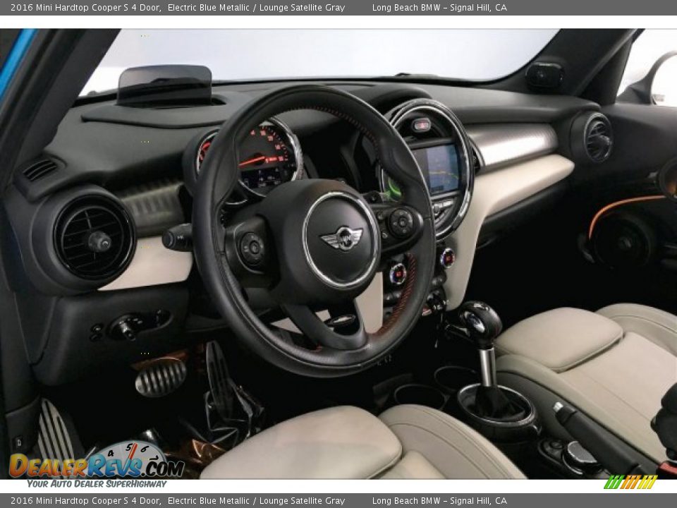 2016 Mini Hardtop Cooper S 4 Door Electric Blue Metallic / Lounge Satellite Gray Photo #16