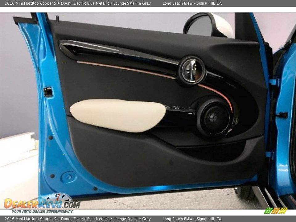 2016 Mini Hardtop Cooper S 4 Door Electric Blue Metallic / Lounge Satellite Gray Photo #20