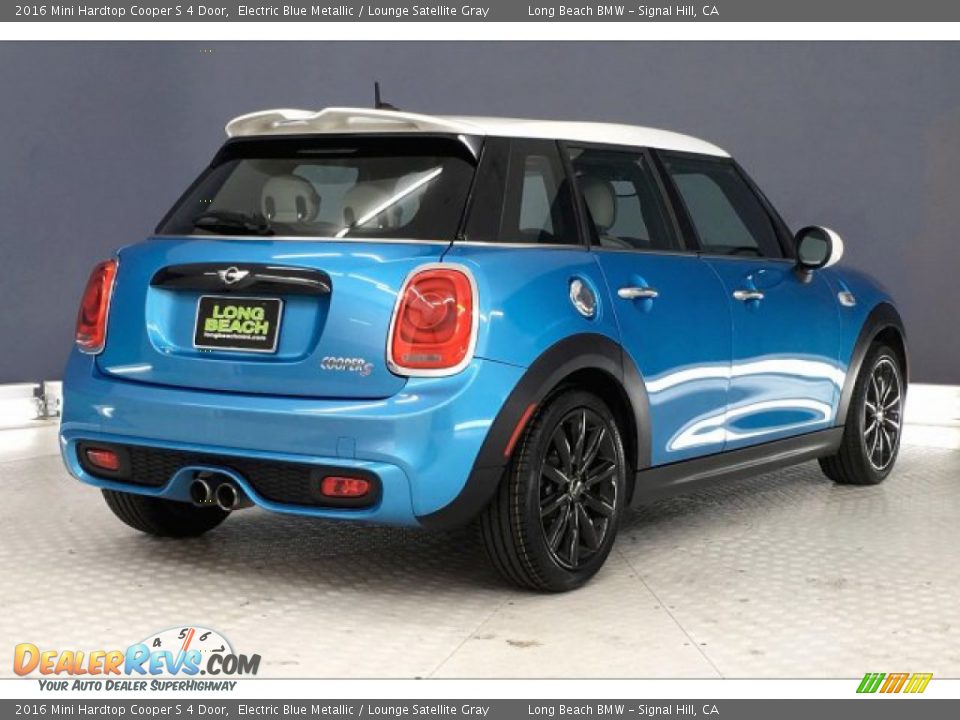 2016 Mini Hardtop Cooper S 4 Door Electric Blue Metallic / Lounge Satellite Gray Photo #29
