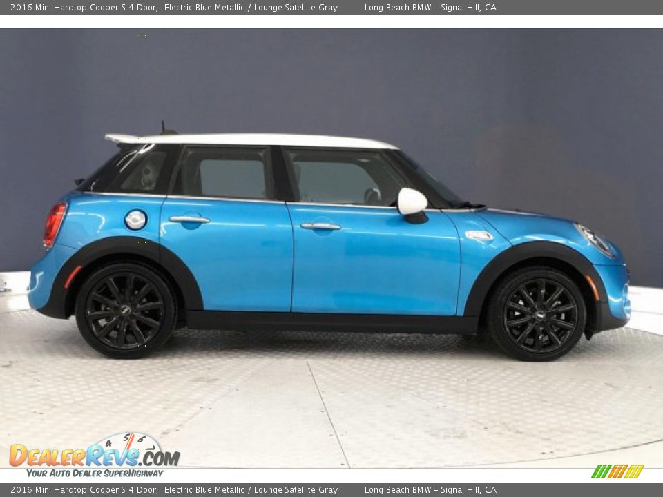 2016 Mini Hardtop Cooper S 4 Door Electric Blue Metallic / Lounge Satellite Gray Photo #30