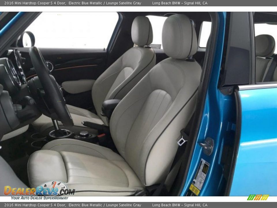 2016 Mini Hardtop Cooper S 4 Door Electric Blue Metallic / Lounge Satellite Gray Photo #31