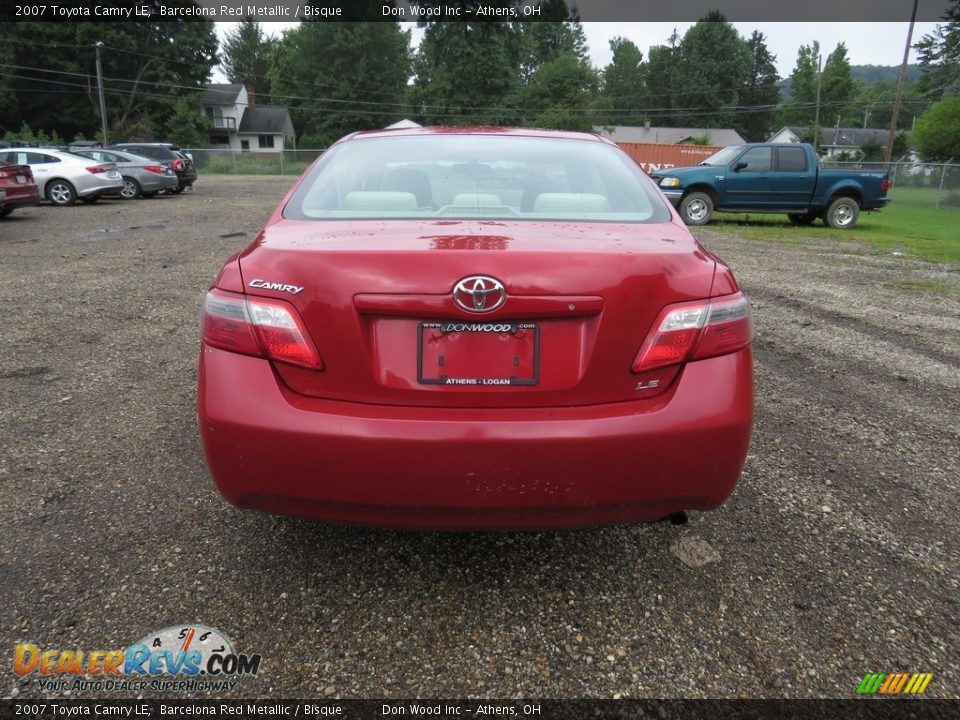 2007 Toyota Camry LE Barcelona Red Metallic / Bisque Photo #11
