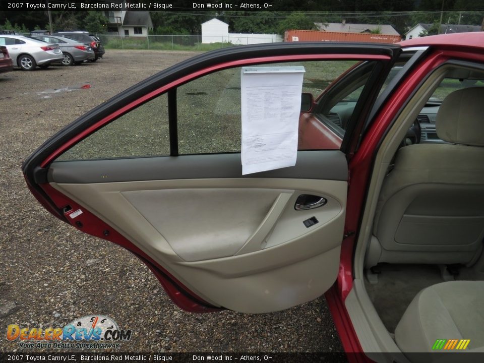 2007 Toyota Camry LE Barcelona Red Metallic / Bisque Photo #19
