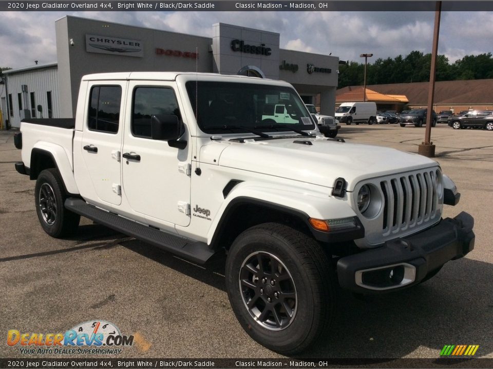 2020 Jeep Gladiator Overland 4x4 Bright White / Black/Dark Saddle Photo #1
