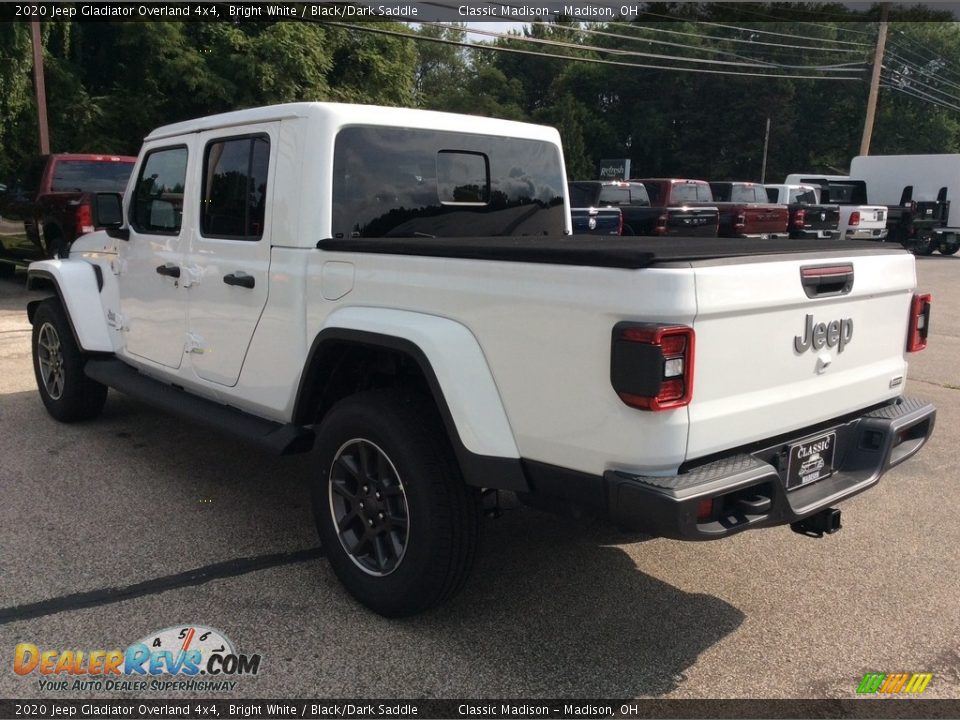 2020 Jeep Gladiator Overland 4x4 Bright White / Black/Dark Saddle Photo #7