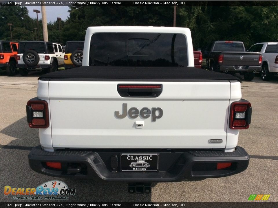 2020 Jeep Gladiator Overland 4x4 Bright White / Black/Dark Saddle Photo #8