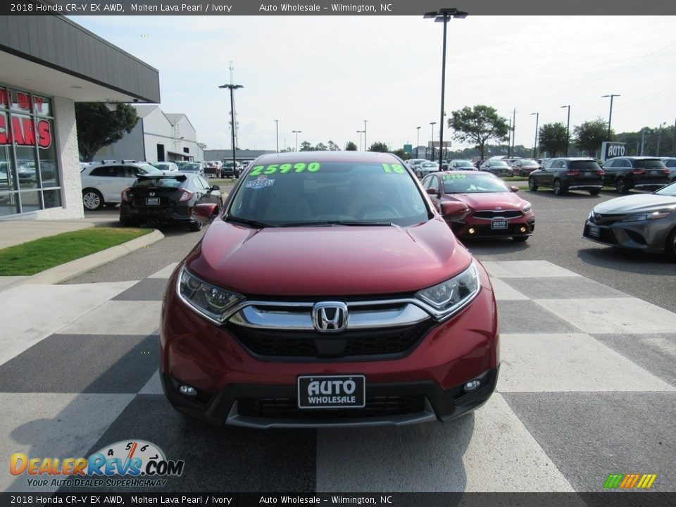 2018 Honda CR-V EX AWD Molten Lava Pearl / Ivory Photo #2