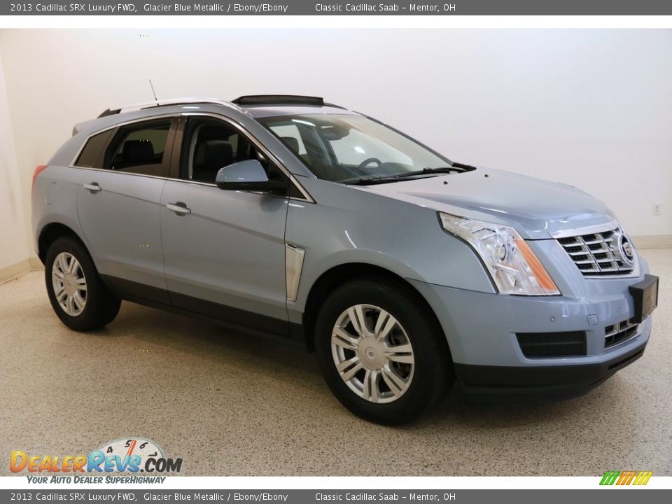 2013 Cadillac SRX Luxury FWD Glacier Blue Metallic / Ebony/Ebony Photo #1