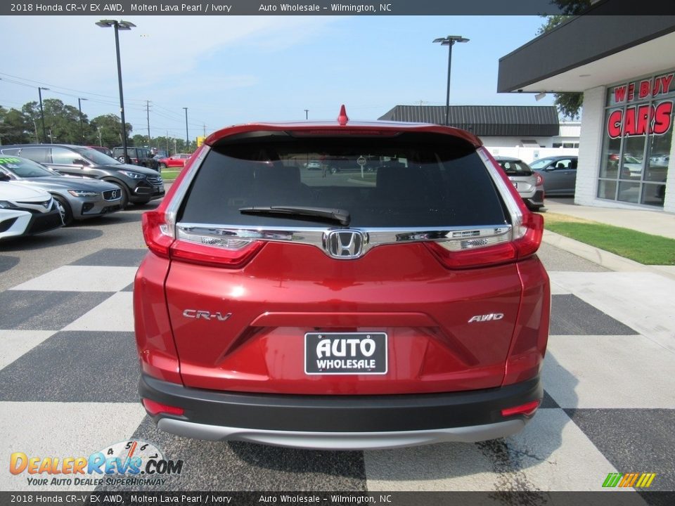 2018 Honda CR-V EX AWD Molten Lava Pearl / Ivory Photo #4