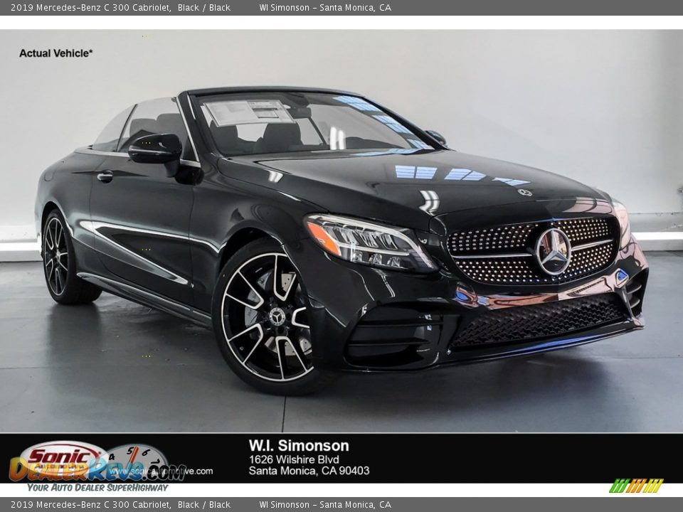 2019 Mercedes-Benz C 300 Cabriolet Black / Black Photo #1