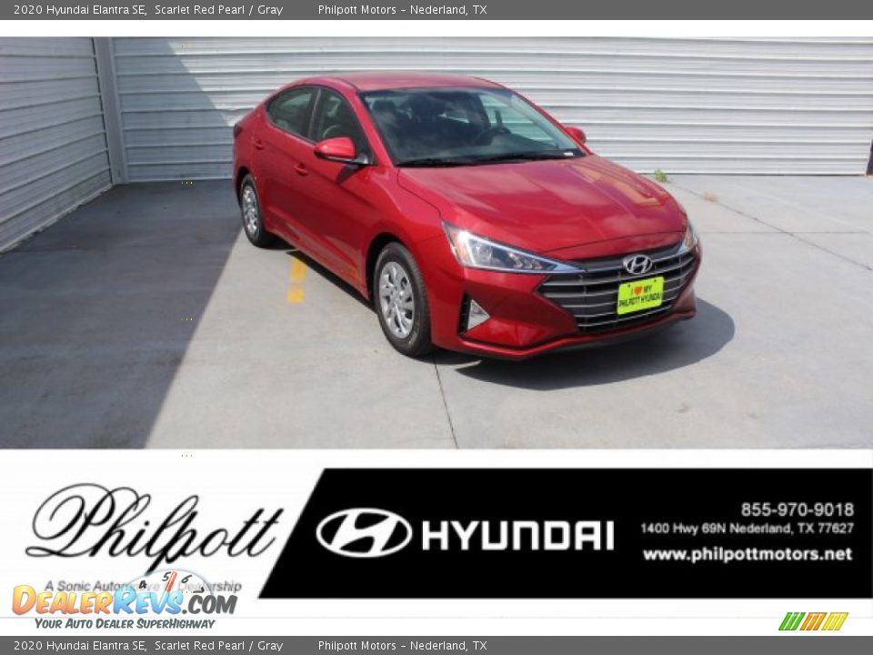2020 Hyundai Elantra SE Scarlet Red Pearl / Gray Photo #1