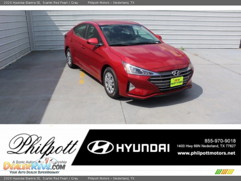 2020 Hyundai Elantra SE Scarlet Red Pearl / Gray Photo #1