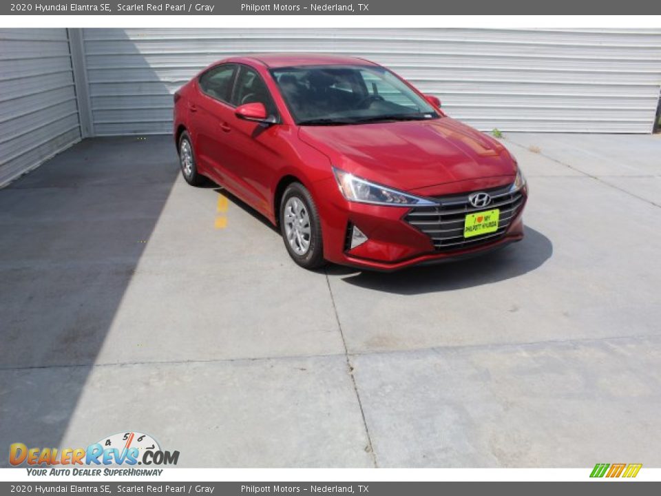 2020 Hyundai Elantra SE Scarlet Red Pearl / Gray Photo #2