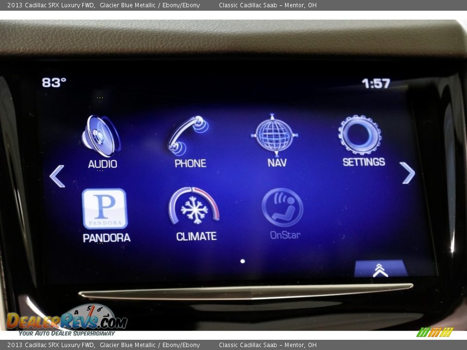 2013 Cadillac SRX Luxury FWD Glacier Blue Metallic / Ebony/Ebony Photo #10