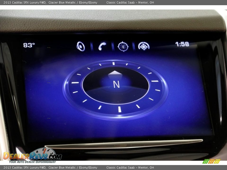 2013 Cadillac SRX Luxury FWD Glacier Blue Metallic / Ebony/Ebony Photo #13