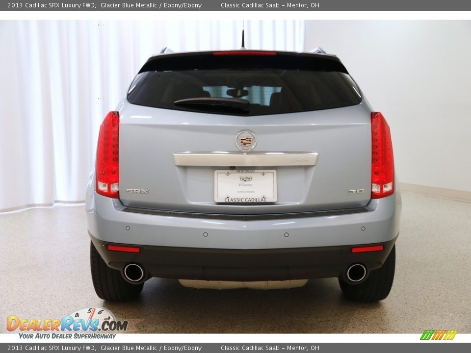 2013 Cadillac SRX Luxury FWD Glacier Blue Metallic / Ebony/Ebony Photo #21