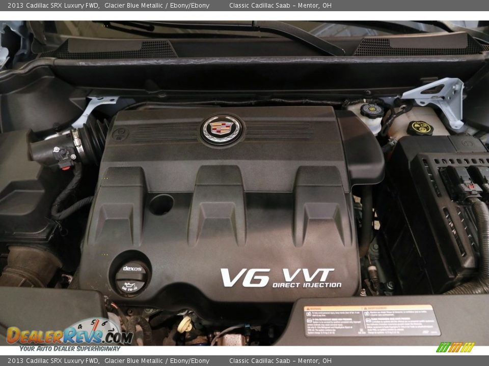 2013 Cadillac SRX Luxury FWD Glacier Blue Metallic / Ebony/Ebony Photo #22