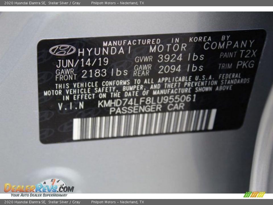 2020 Hyundai Elantra SE Stellar Silver / Gray Photo #24