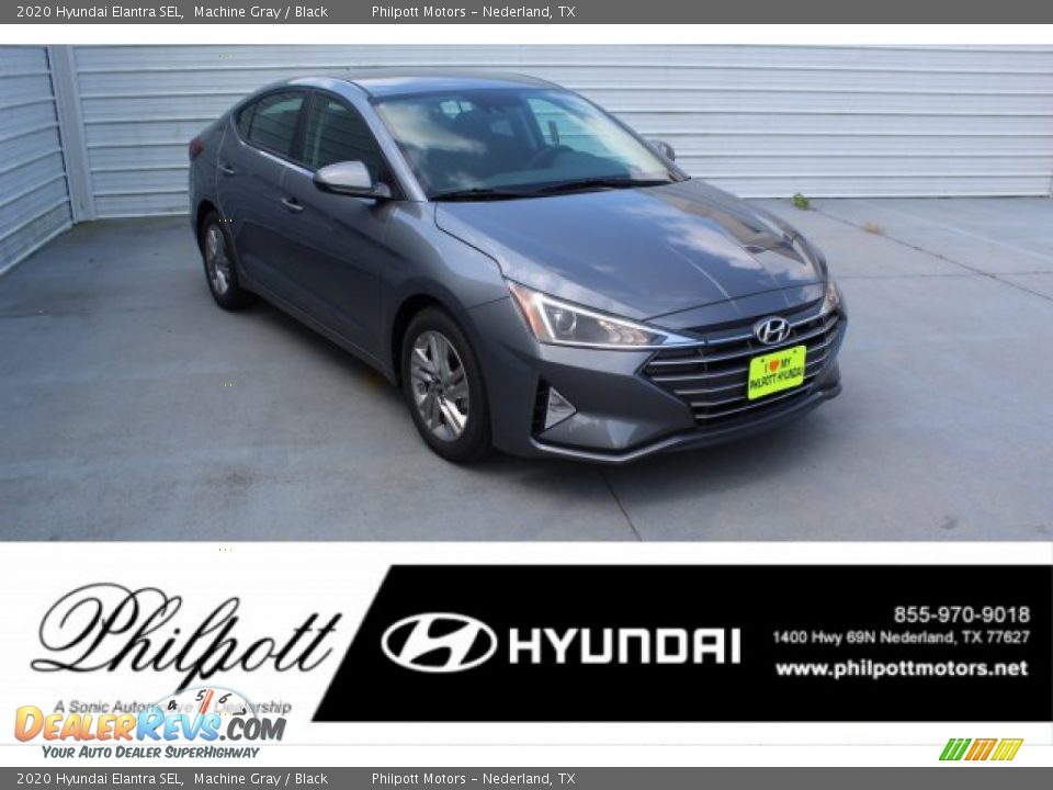 2020 Hyundai Elantra SEL Machine Gray / Black Photo #1