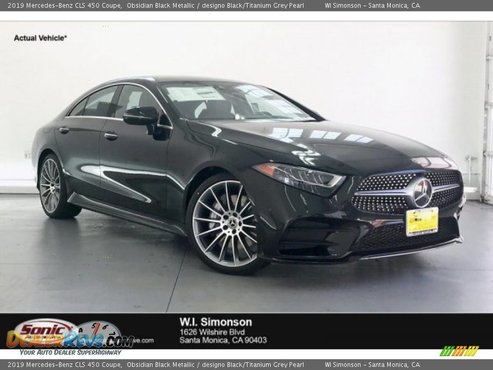 2019 Mercedes-Benz CLS 450 Coupe Obsidian Black Metallic / designo Black/Titanium Grey Pearl Photo #1