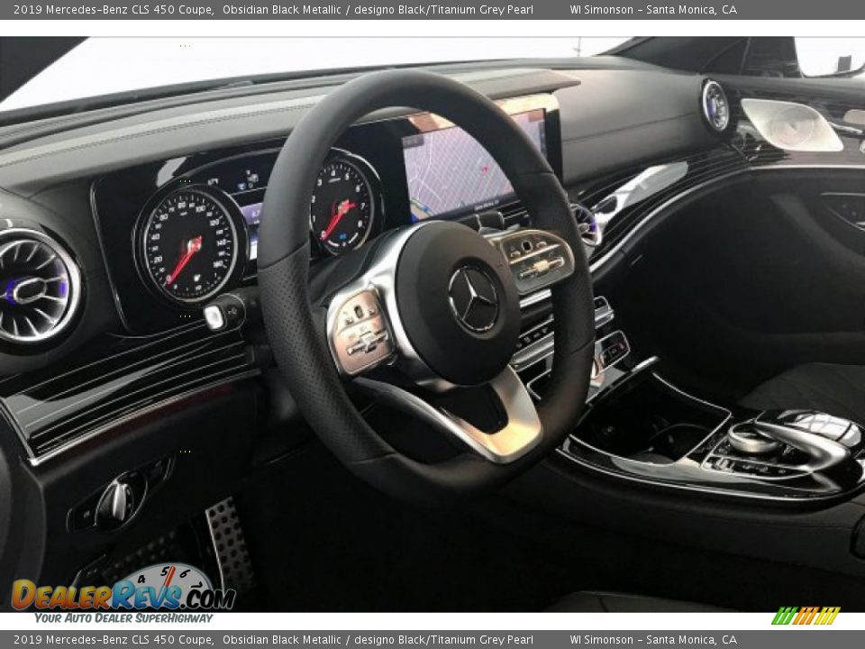 2019 Mercedes-Benz CLS 450 Coupe Obsidian Black Metallic / designo Black/Titanium Grey Pearl Photo #4