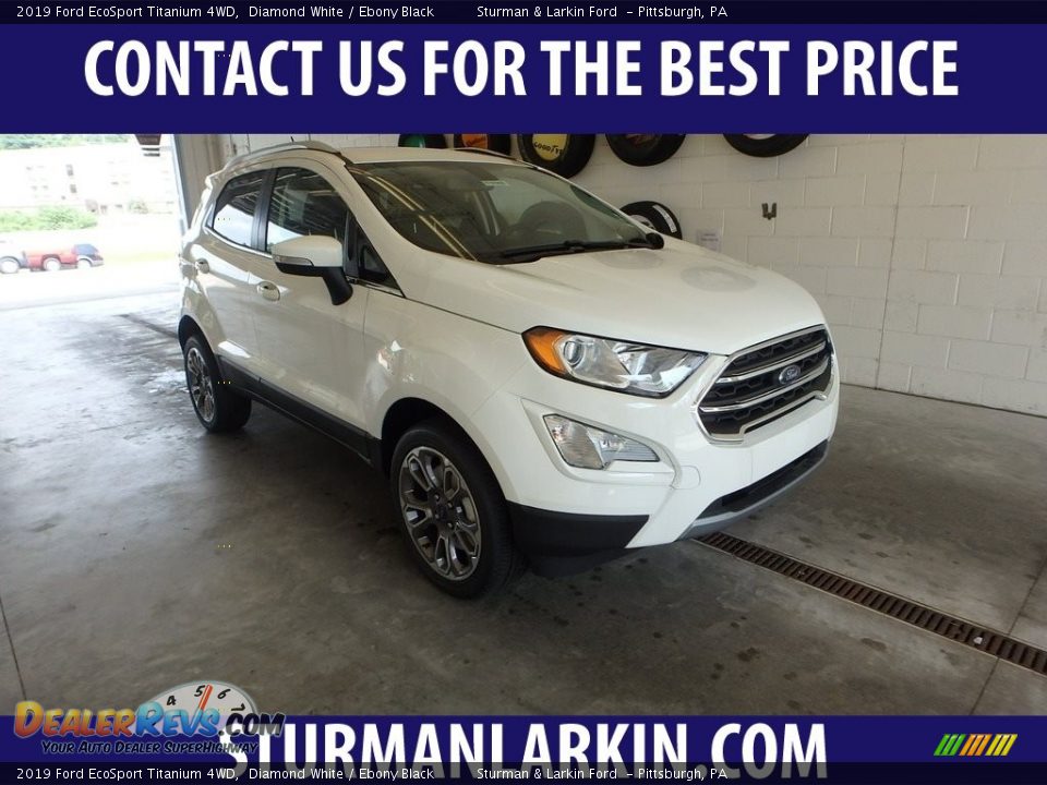 2019 Ford EcoSport Titanium 4WD Diamond White / Ebony Black Photo #1