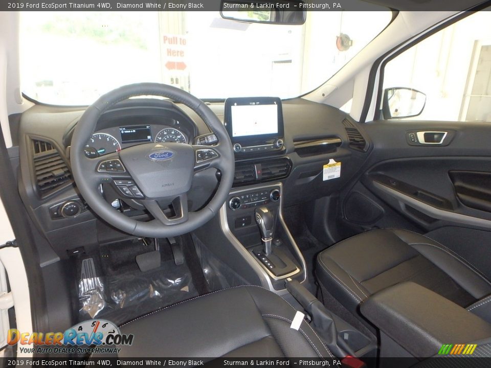 2019 Ford EcoSport Titanium 4WD Diamond White / Ebony Black Photo #9