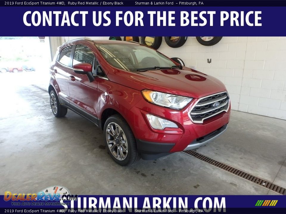2019 Ford EcoSport Titanium 4WD Ruby Red Metallic / Ebony Black Photo #1