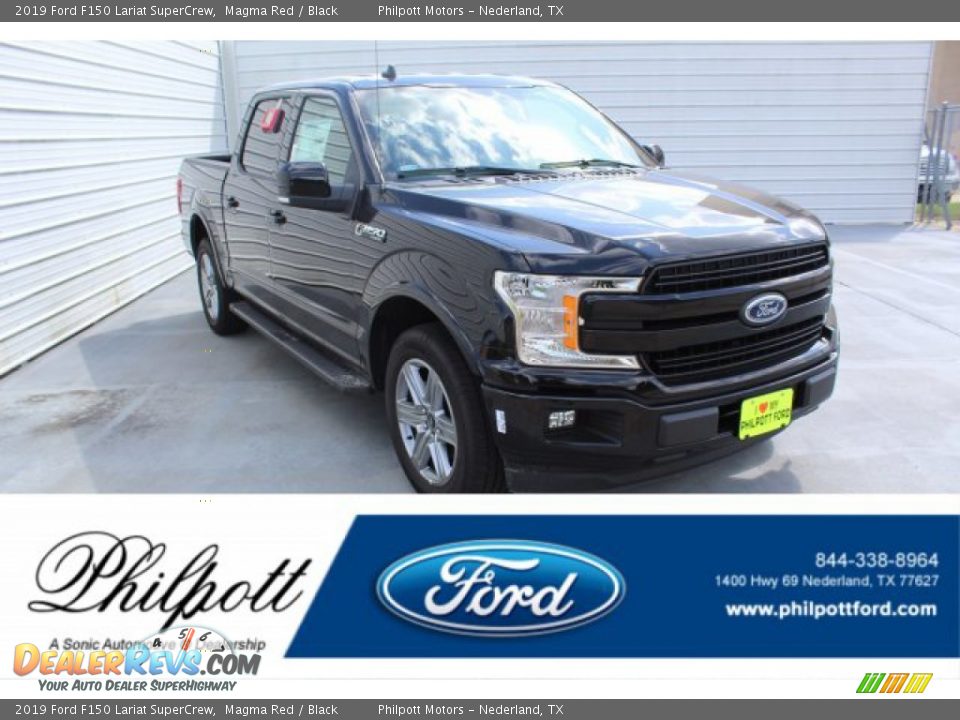 2019 Ford F150 Lariat SuperCrew Magma Red / Black Photo #1