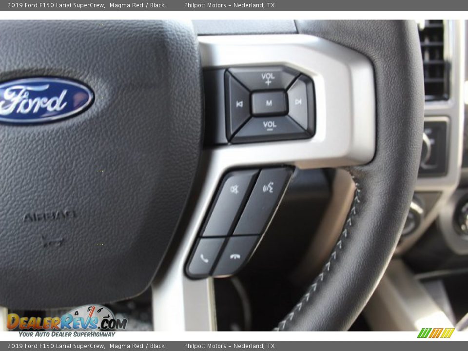 2019 Ford F150 Lariat SuperCrew Magma Red / Black Photo #13