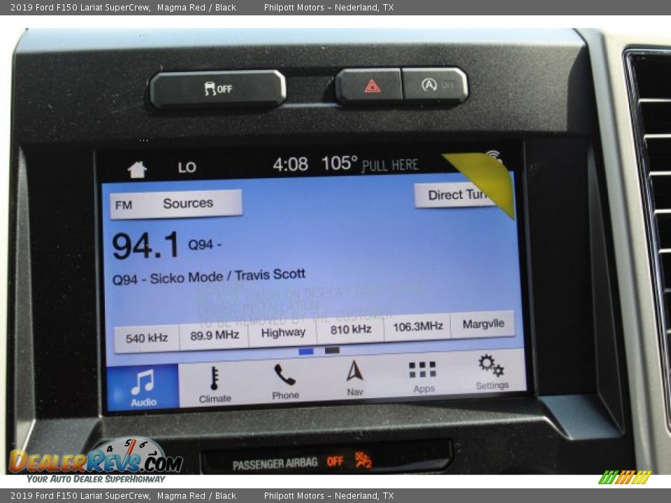 2019 Ford F150 Lariat SuperCrew Magma Red / Black Photo #16
