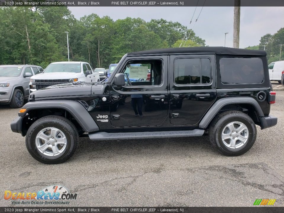 2020 Jeep Wrangler Unlimited Sport 4x4 Black / Black Photo #3