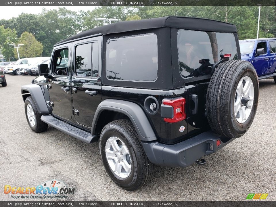 2020 Jeep Wrangler Unlimited Sport 4x4 Black / Black Photo #4