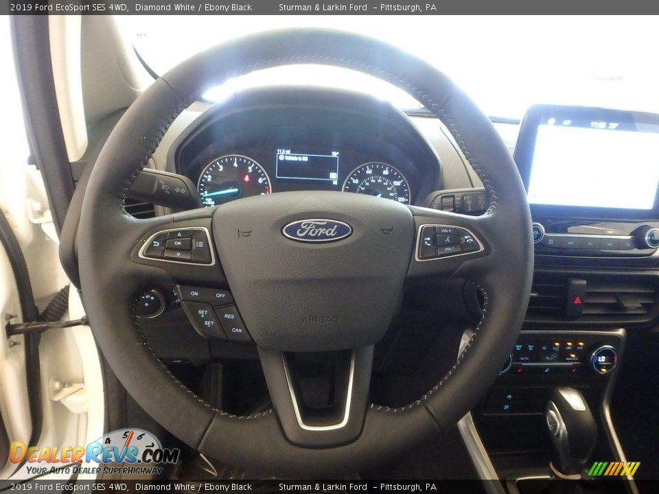 2019 Ford EcoSport SES 4WD Diamond White / Ebony Black Photo #14