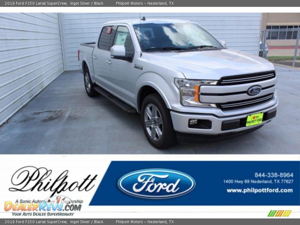 2019 Ford F150 Lariat SuperCrew Ingot Silver / Black Photo #1