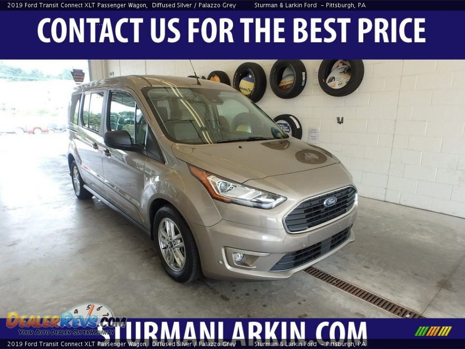 2019 Ford Transit Connect XLT Passenger Wagon Diffused Silver / Palazzo Grey Photo #1