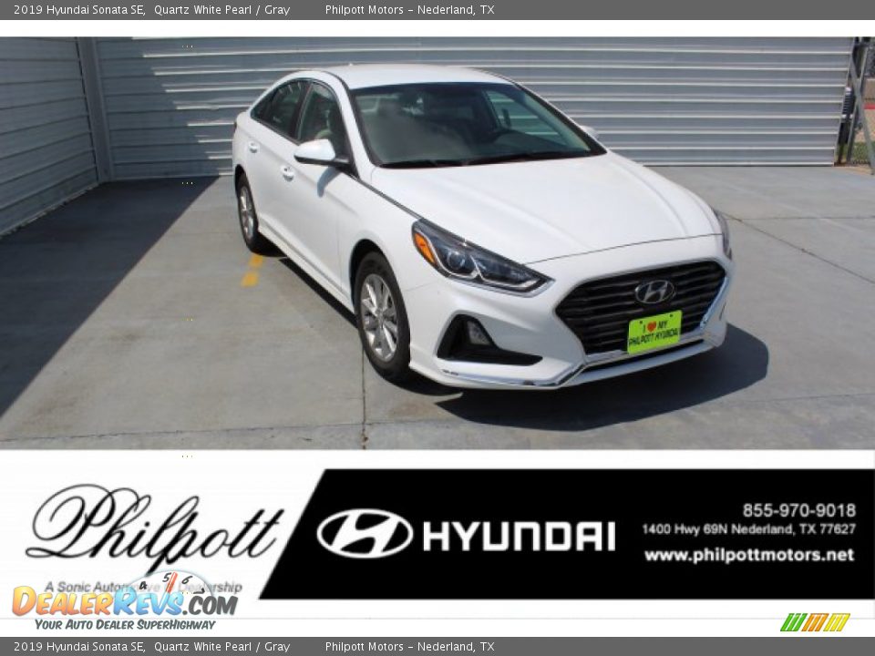 2019 Hyundai Sonata SE Quartz White Pearl / Gray Photo #1