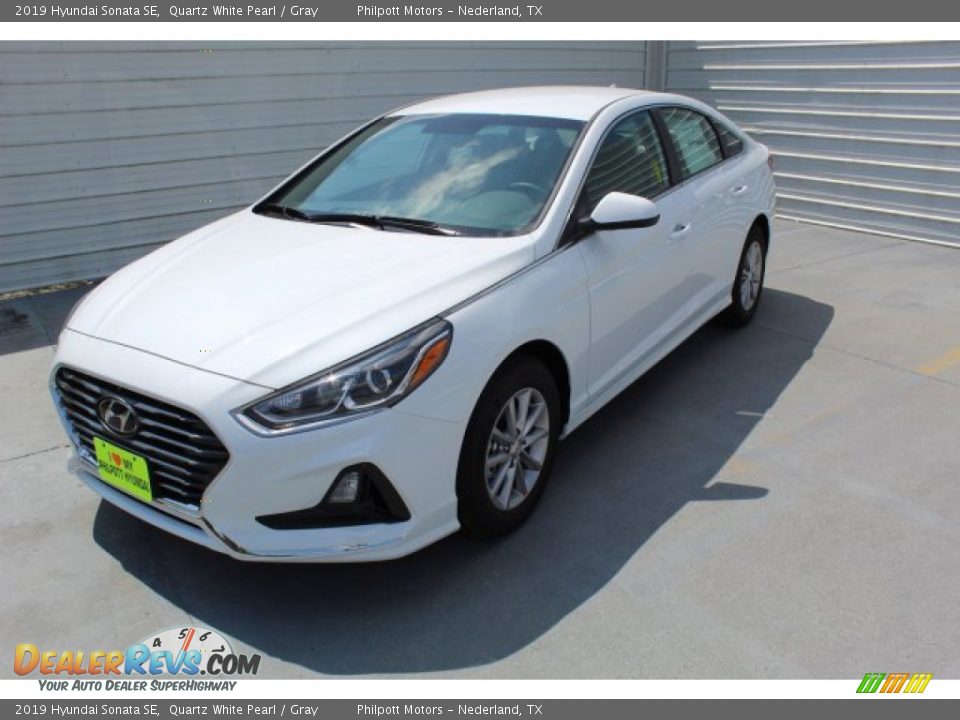 2019 Hyundai Sonata SE Quartz White Pearl / Gray Photo #4