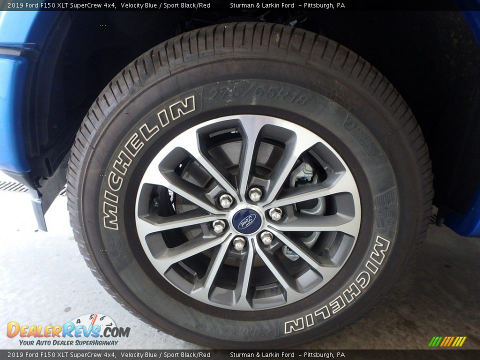 2019 Ford F150 XLT SuperCrew 4x4 Velocity Blue / Sport Black/Red Photo #5