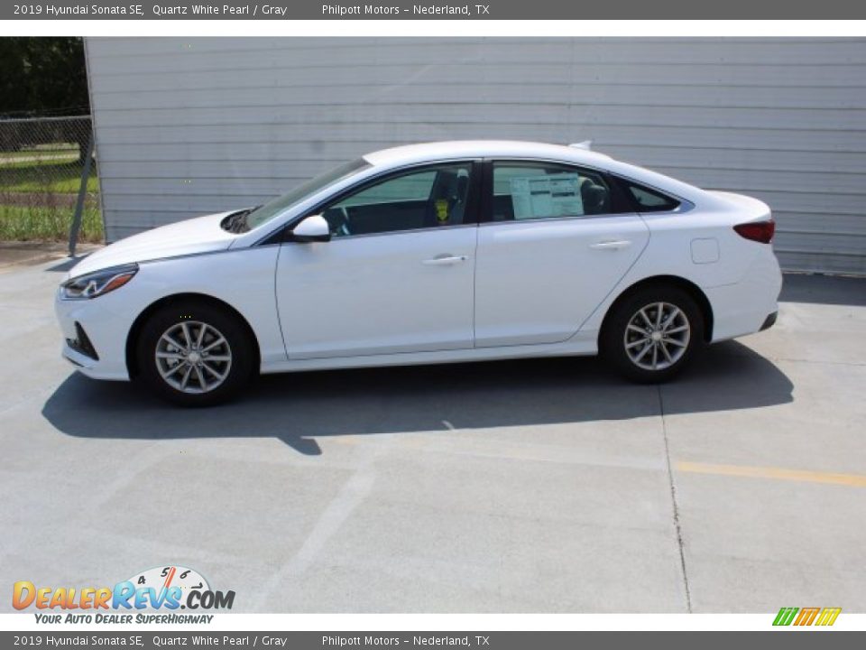 2019 Hyundai Sonata SE Quartz White Pearl / Gray Photo #6