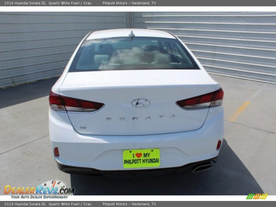 2019 Hyundai Sonata SE Quartz White Pearl / Gray Photo #8