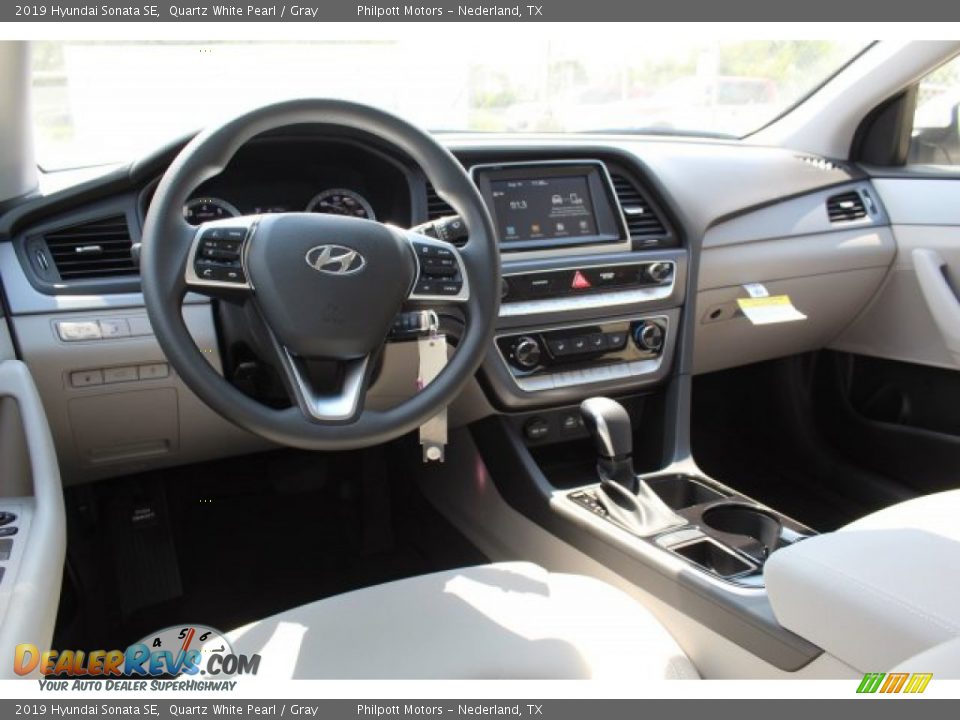 2019 Hyundai Sonata SE Quartz White Pearl / Gray Photo #14
