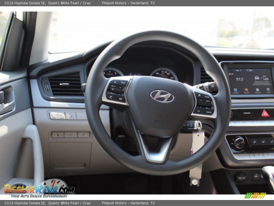 2019 Hyundai Sonata SE Quartz White Pearl / Gray Photo #15