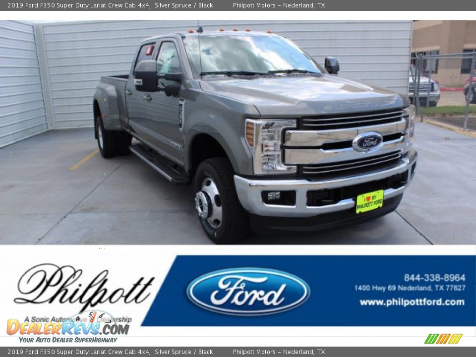 2019 Ford F350 Super Duty Lariat Crew Cab 4x4 Silver Spruce / Black Photo #1