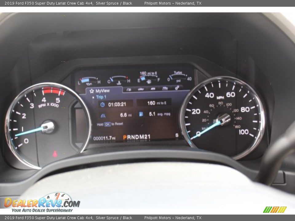 2019 Ford F350 Super Duty Lariat Crew Cab 4x4 Silver Spruce / Black Photo #15