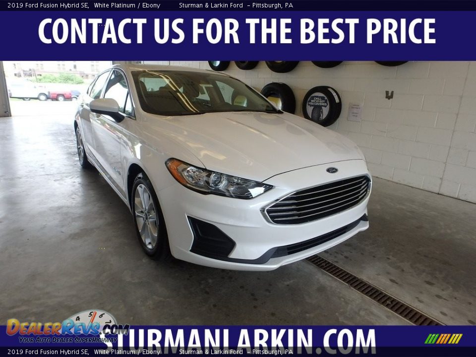 2019 Ford Fusion Hybrid SE White Platinum / Ebony Photo #1