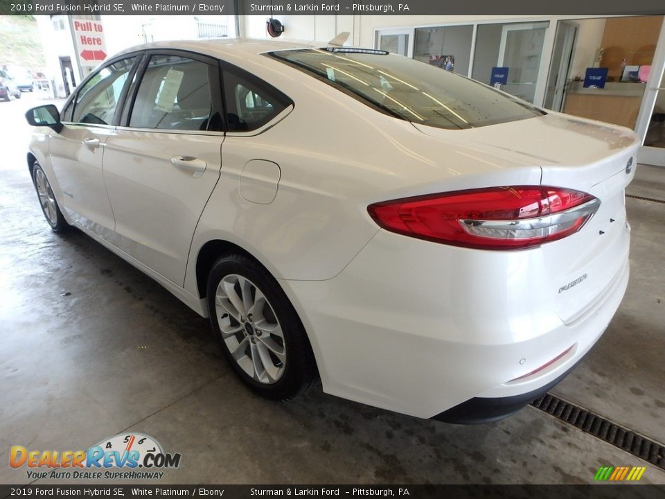 2019 Ford Fusion Hybrid SE White Platinum / Ebony Photo #4