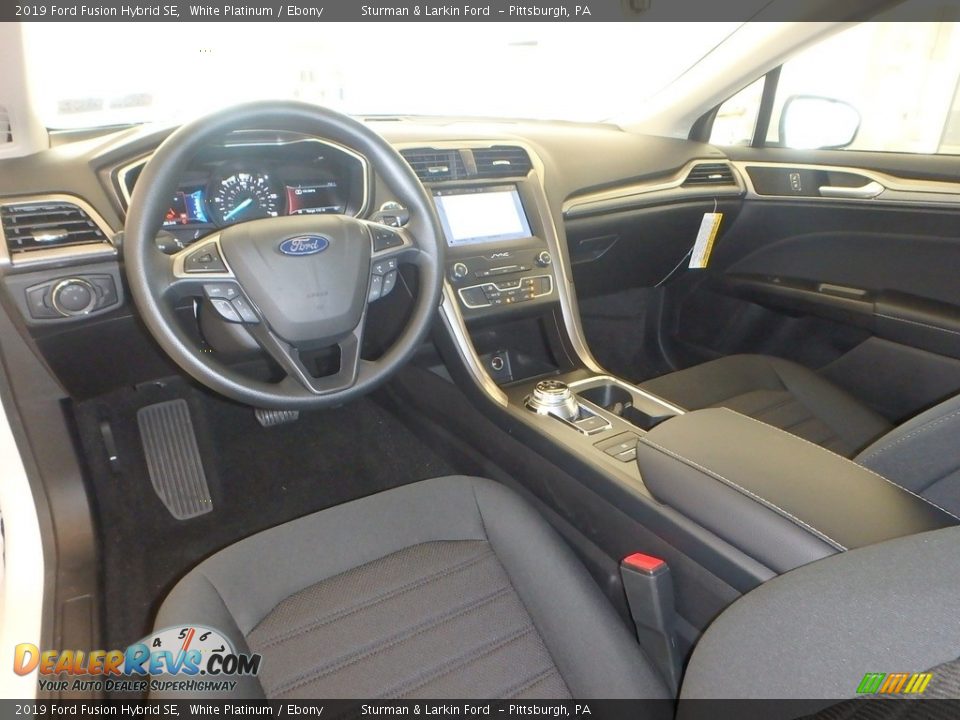2019 Ford Fusion Hybrid SE White Platinum / Ebony Photo #9
